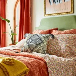 Square Embellished Geometric Decorative Throw Pillow Off-White/Black - Opalhouse⢠Designed With Jungalowā¢