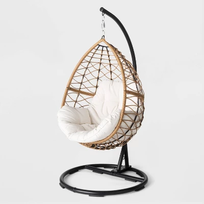 Britanna Patio Hanging Egg Chair - Natural - Opalhouse™ 4 Britanna Patio Hanging Egg Chair - Natural - Opalhouse™ - Image 2