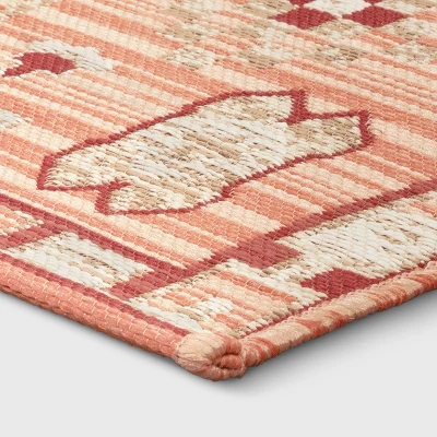 5'x7' Tapestry Rectangular Woven Outdoor Area Rug Red/Pink - Opalhouse™ 4 5'x7' Tapestry Rectangular Woven Outdoor Area Rug Red/Pink - Opalhouse™ - Image 2