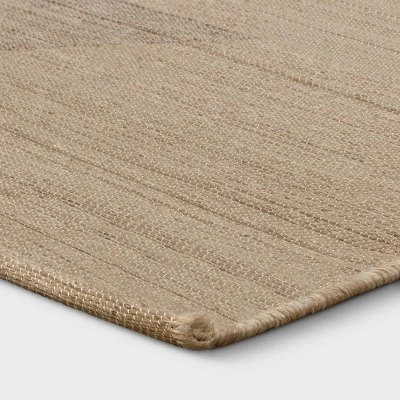 5' X 7' Scandi Asymmetrical Tapestry Woven Outdoor Rug Natural - Opalhouse™ 5 5' X 7' Scandi Asymmetrical Tapestry Woven Outdoor Rug Natural - Opalhouse™ - Image 3