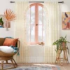 1pc 50"x84" Sheer Zig Zag Macrame Curtain Panel Cream - Opalhouse™ Designed With Jungalow™ -Opalhouse Store GUEST 712f1311 7264 4d02 ada6 b2d66663db9d