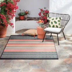 5' X 7' Outdoor Rug Multi Stripe Global Pink - Opalhouse™ 7 5' X 7' Outdoor Rug Multi Stripe Global Pink - Opalhouse™ -Opalhouse Store GUEST 849a4c76 29c9 486c a953 a03150bdac10