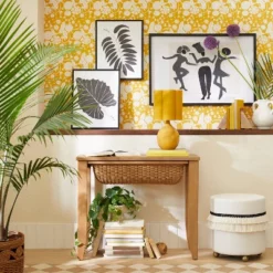 36" X 24" Paper Dolls 3D Collage Framed Art Black - Opalhouse⢠Designed With Jungalowā¢