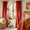 1pc Light Filtering Velvet Macrame Trim Window Curtain Panel Burnt Orange - Opalhouse™ Designed With Jungalow™ -Opalhouse Store GUEST 92dfaf13 4813 4967 a623 6cda6de279dc