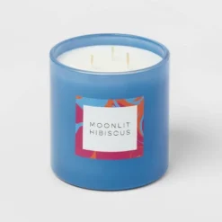 28oz Glass Moonlit Hibiscus Candle Light Blue - Opalhouse™ 6 28oz Glass Moonlit Hibiscus Candle Light Blue - Opalhouse™ -Opalhouse Store GUEST a32300c4 a697 48a8 ba13 9a5bbc5c665f