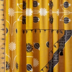 2pk Light Filtering Doorway Embroidery Window Curtain Panels Gold - Opalhouse™ Designed With Jungalow™ -Opalhouse Store GUEST b974e2ad 1d91 4b57 9717 c8ae19cff47e