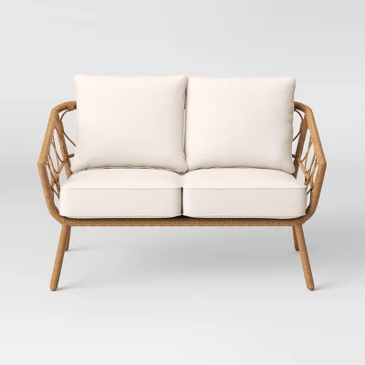 Britanna Patio Loveseat, Outdoor Furniture - Natural - Opalhouse™ 3 Britanna Patio Loveseat, Outdoor Furniture - Natural - Opalhouse™ - Image 2