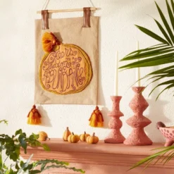 Short Clay Taper Candle Holder Red - Opalhouse⢠Designed With Jungalowā¢