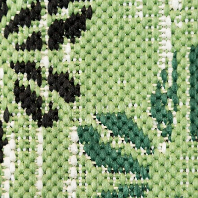 5' X 7' Floral Stamp Outdoor Rug Green - Opalhouse™ 4 5' X 7' Floral Stamp Outdoor Rug Green - Opalhouse™ - Image 2