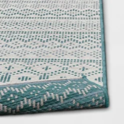 5' X 7' Tapestry Woven Outdoor Rug Aqua - Opalhouse™ -Opalhouse Store GUEST d89b2b6c 34c5 4db7 b760 30af76ec6a4a