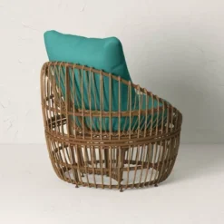 Topanga Club Chair With Ottoman - Blue/Brown - Opalhouse™ Designed With Jungalow™ 14 Topanga Club Chair With Ottoman - Blue/Brown - Opalhouse™ Designed With Jungalow™ -Opalhouse Store GUEST db6f5d67 275a 4bfa 9fae 3ff68f41b8d1