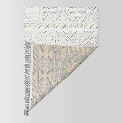 5" X 7" Multi Dot Fringed Outdoor Rug Teal/Pink/Yellow - Opalhouse™ 3 5" X 7" Multi Dot Fringed Outdoor Rug Teal/Pink/Yellow - Opalhouse™ - Image 2