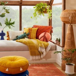 Diamond Textured Woven Square Throw Pillow - Opalhouse™ Designed With Jungalow™