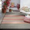 7' X 10' Outdoor Rug Multi Stripe Global Pink - Opalhouse™ -Opalhouse Store GUEST f08e9c0e e904 452b ae49 a2fe1880ad63