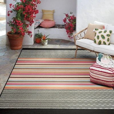 7' X 10' Outdoor Rug Multi Stripe Global Pink - Opalhouse™ 3 7' X 10' Outdoor Rug Multi Stripe Global Pink - Opalhouse™