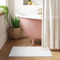 Floral Bath Rug True White - Opalhouse™ -Opalhouse Store GUEST f9aaec36 7b91 4180 b7fe 4aff7b31efe4